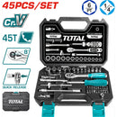 rachet c/socket 45PZA 1/4" CRV DR SOCKET 4,4.5,5,5.5,6,7,8,9,10,11,12,13,14mm