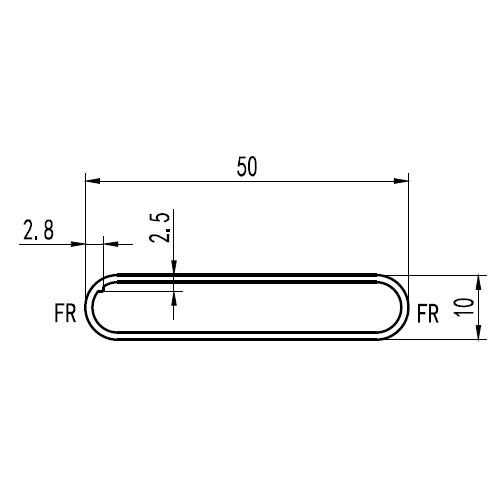 Perfil lama louver Tipo Mallorquina para Sistema Europa de 50 mm. Acopla con UA087 para rápida Instalación. Largo 5.85 m. Color blanco