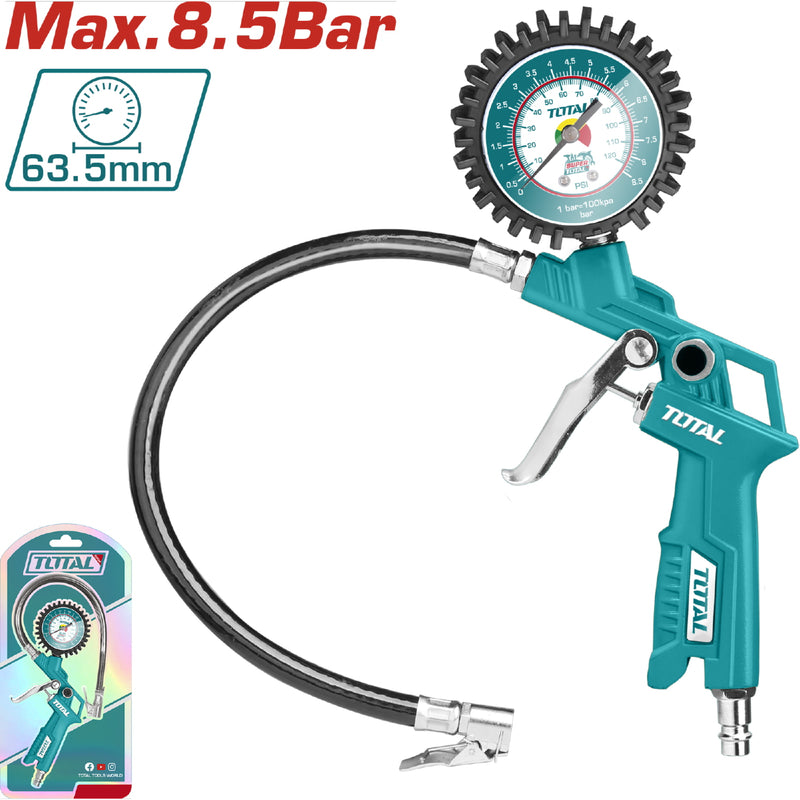 Pistola neumatica para inflar llantas. Max pressure: 8.5 Bar (120 PSI)