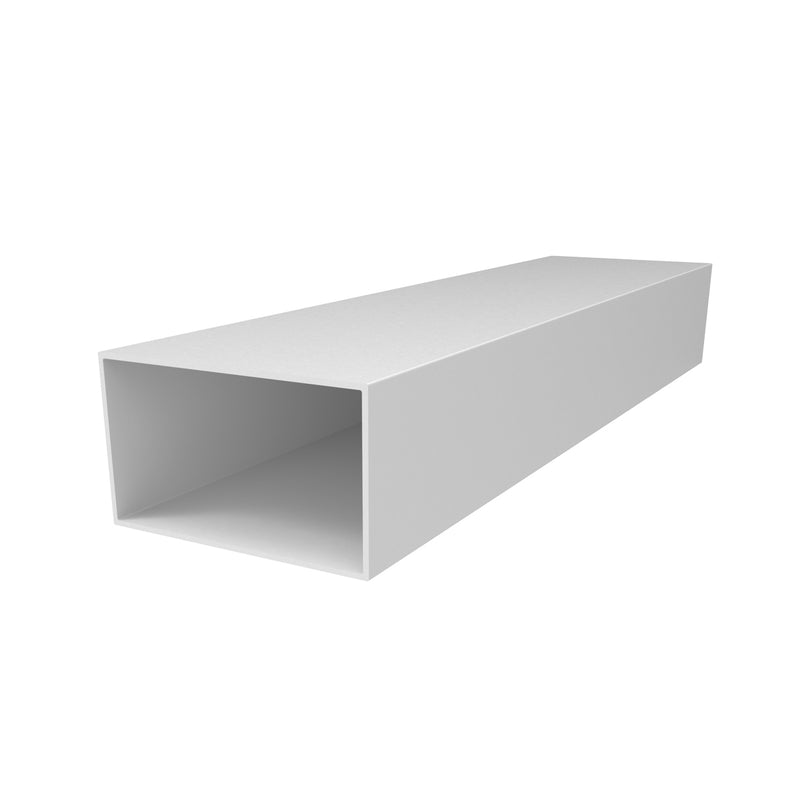 TR-11 Tubo Rectangular  3" x 1 3/4"  Espesor 1.5 mm. Largo 5.85 mts. Acabado Lacado Blanco.