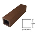 Pergola WPC Tubo Cuadrado 2" Acabado Madera Wengue Exteriores 50x50x2900mm