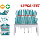 Juego de 18 pcs de destornilladores regulares y de presicion. CR-V