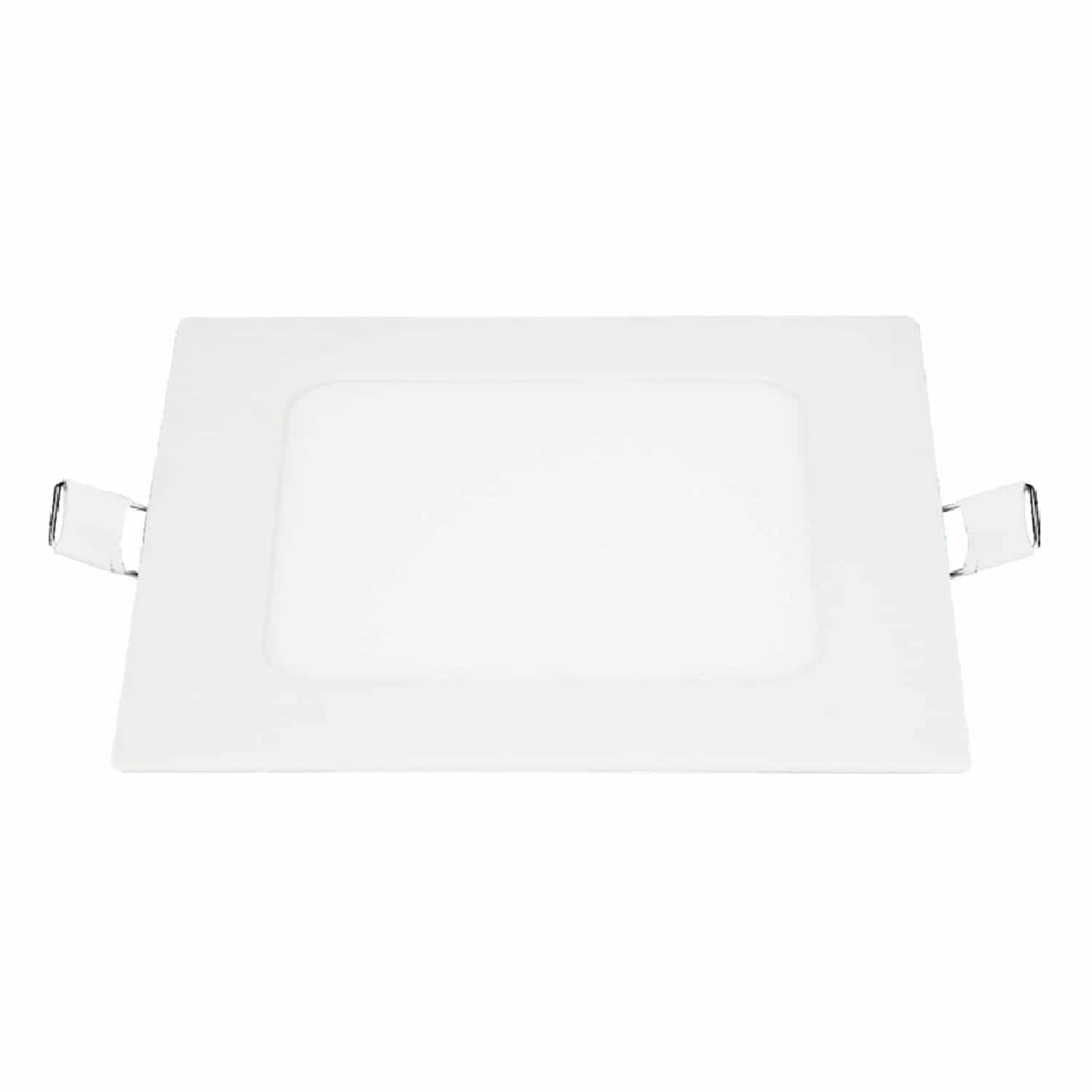 Panel LED Recesado Cuadrado 12W 3000K Luz blanca. Lámpara de techo empotrado.