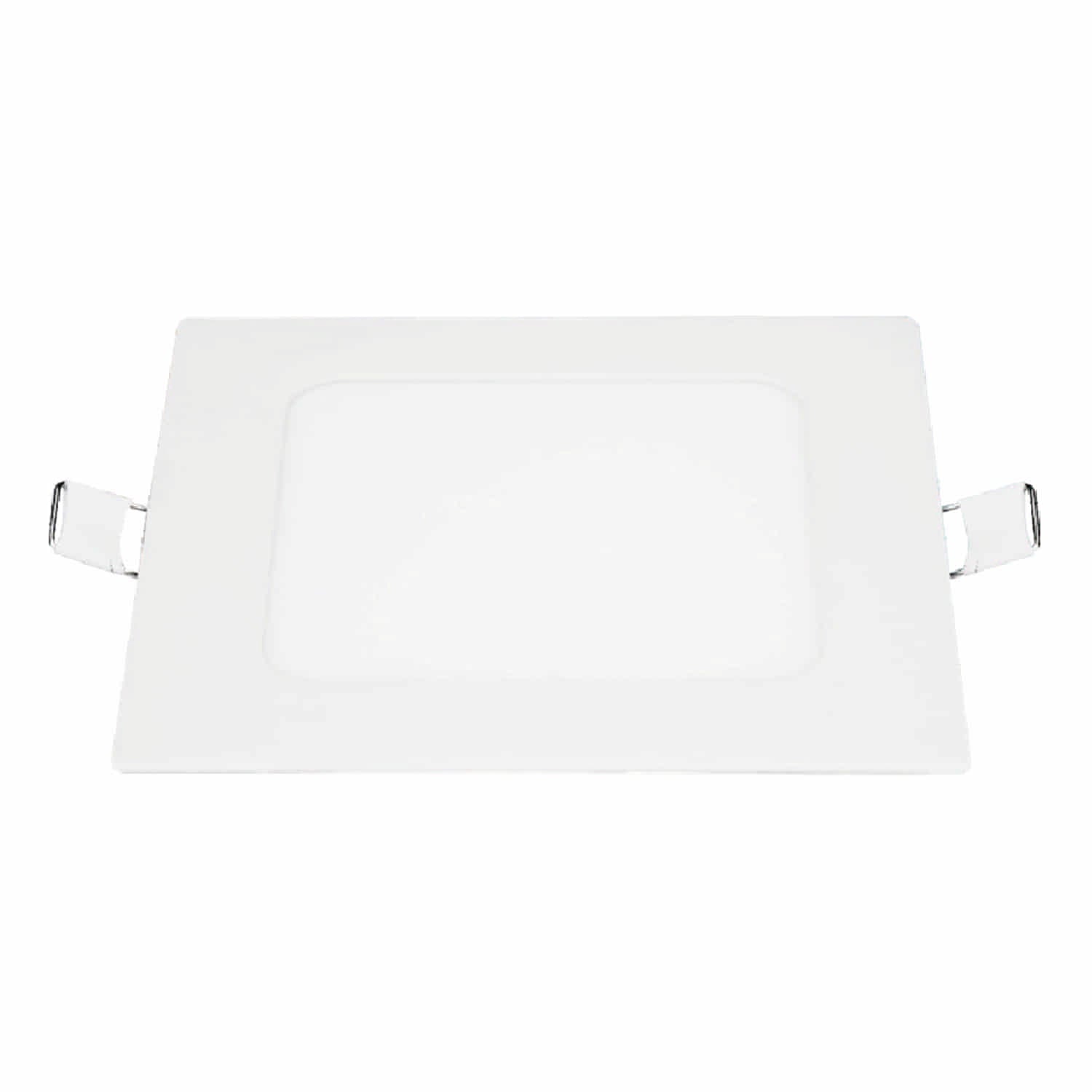 Panel LED Recesado Cuadrado 12W 3000K Luz blanca. Lámpara de techo empotrado.