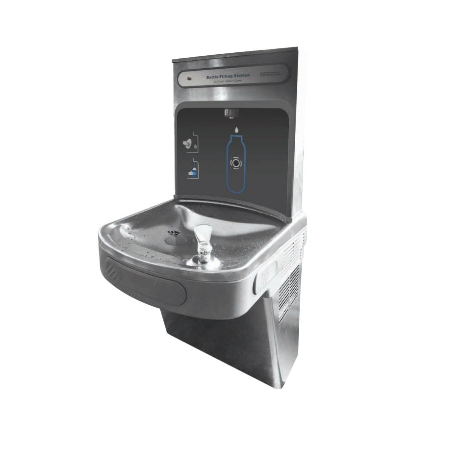 Fuente de agua con sensor de llenado de botella. Elkay.