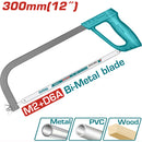 Segueta para Metal de 300 mm / 12". Incluye 1 Hoja de Sierra de 65 Mn.