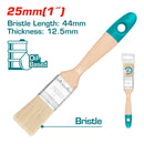 Brocha 1" con mango de madera.