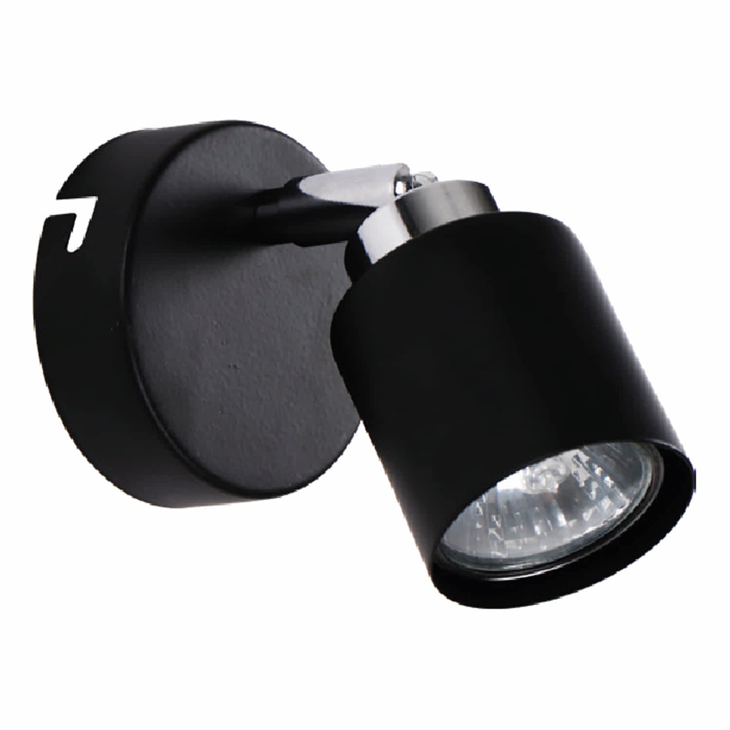 Lámpara de Pared Negra 1XGU10 Elegancia Clásica  Metal de Alta Calidad.