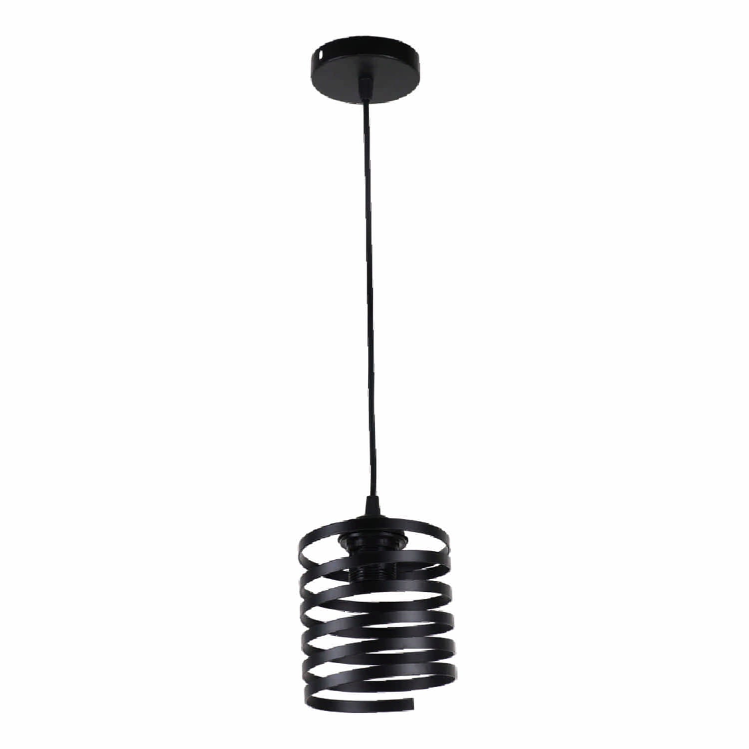Lámpara Colgante Negra 1XE27 Estilo Moderno, Metal de Calidad 130x1180mm.