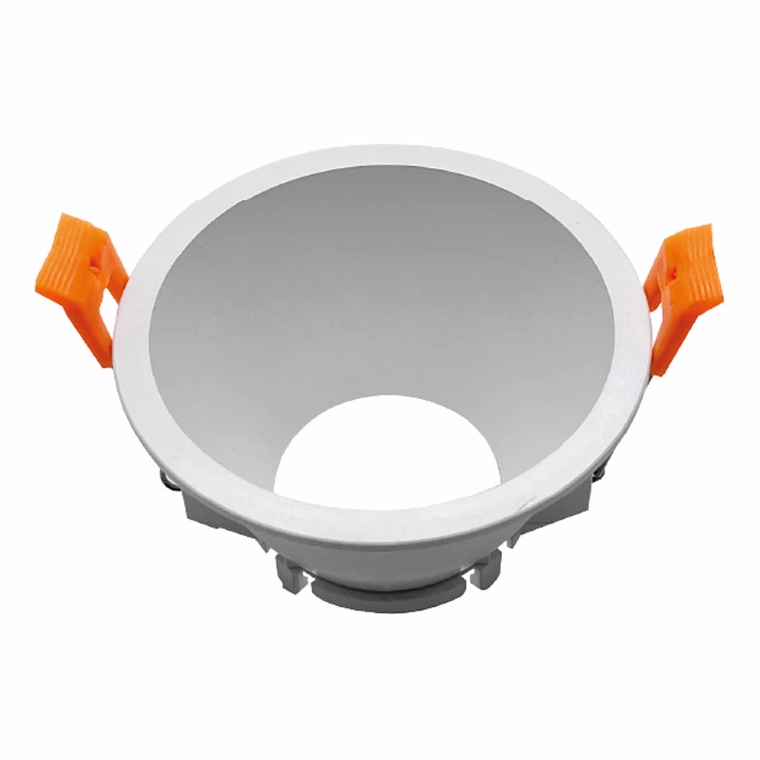 Aro empotrable soporte Ojo de Buey 1xGU10 Plástico Blanco para Interior y Exterior. 95x52mm.Redondo. Incrustable