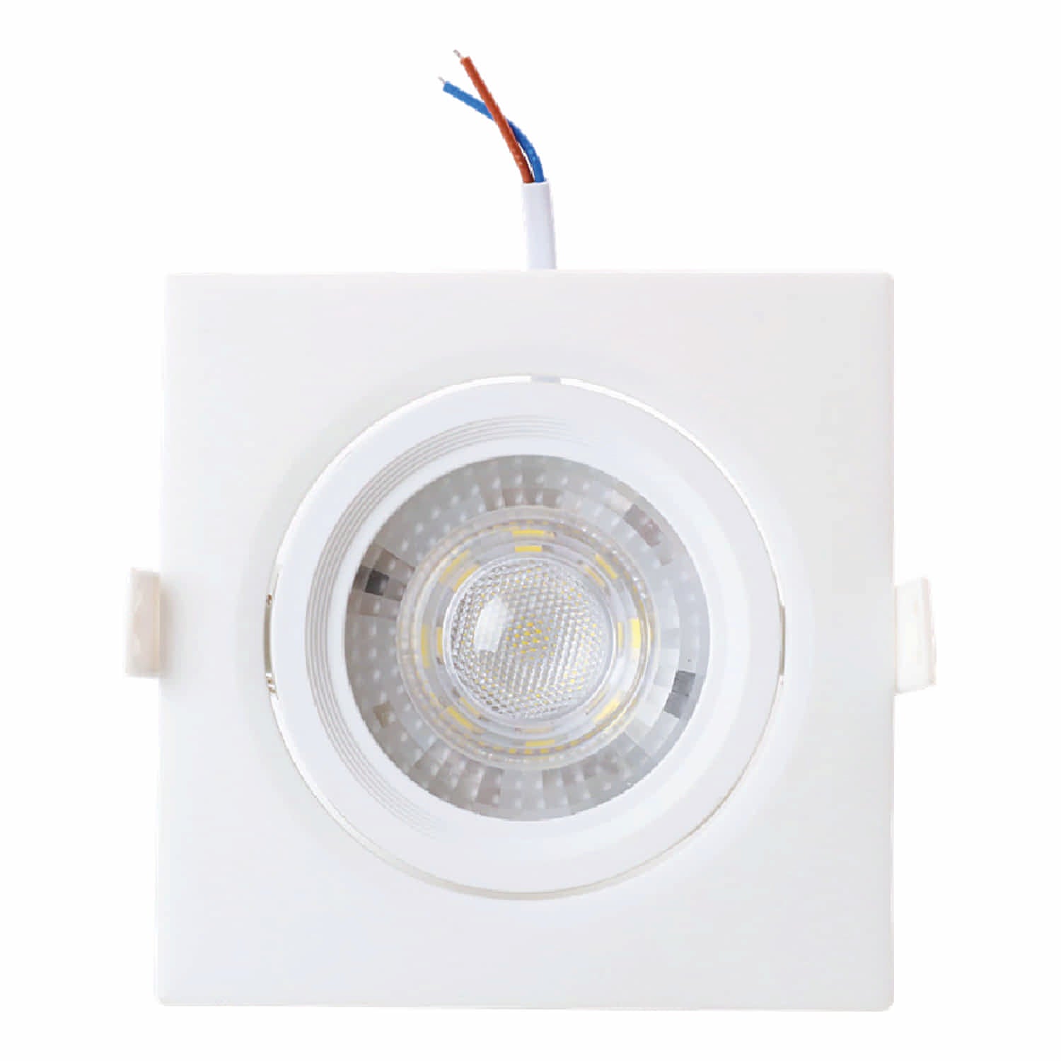 Lámpara Ojo de Buey LED Blanco Cuadrado 7W 3000K, Iluminación puntual en interiores y exteriores.