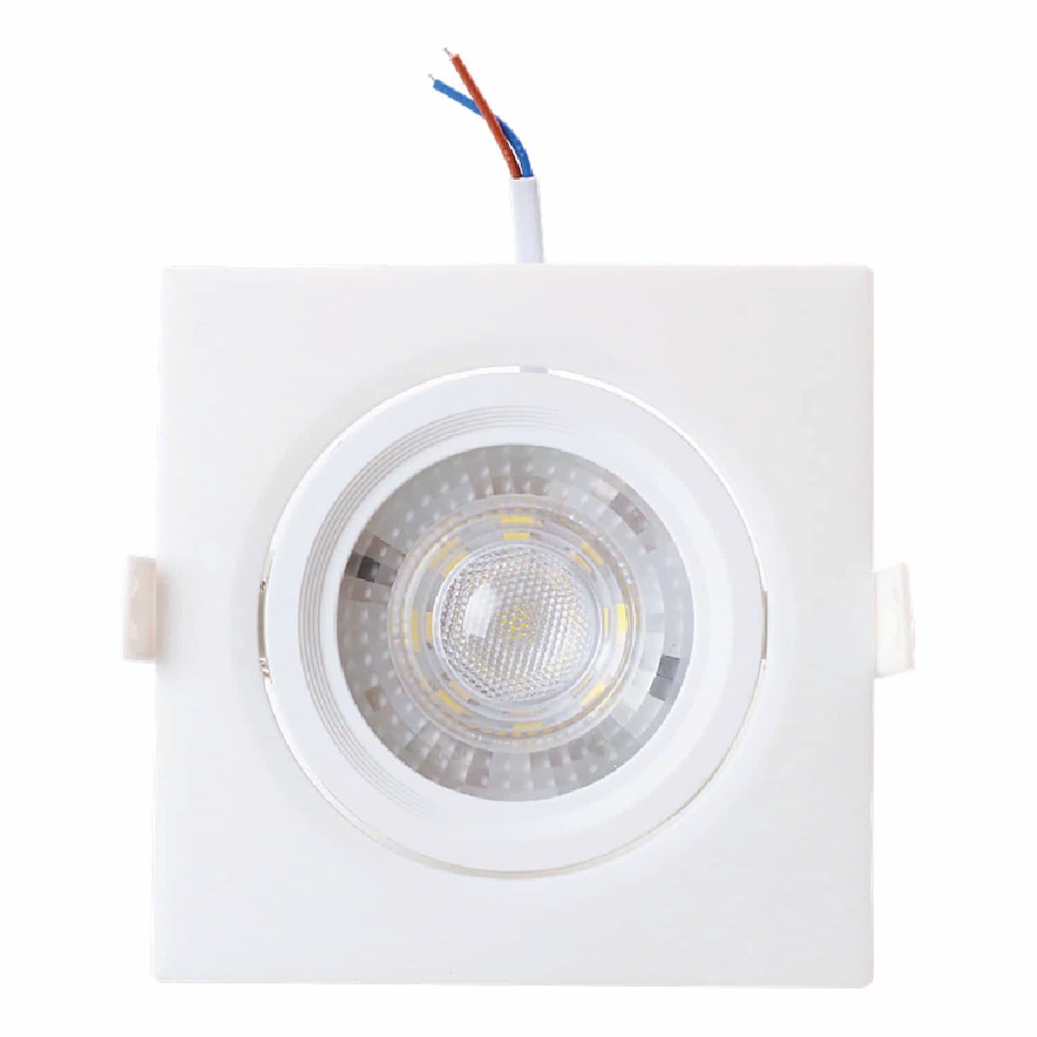 Lámpara Ojo de Buey LED Blanco Cuadrado 3W 6500K, Iluminación puntual en interiores y exteriores.