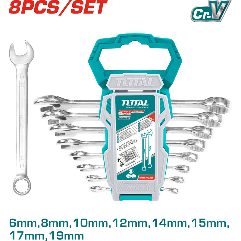 8 pza juego de llaves de combinacion 6,8,10,12,14,15,17,19mm