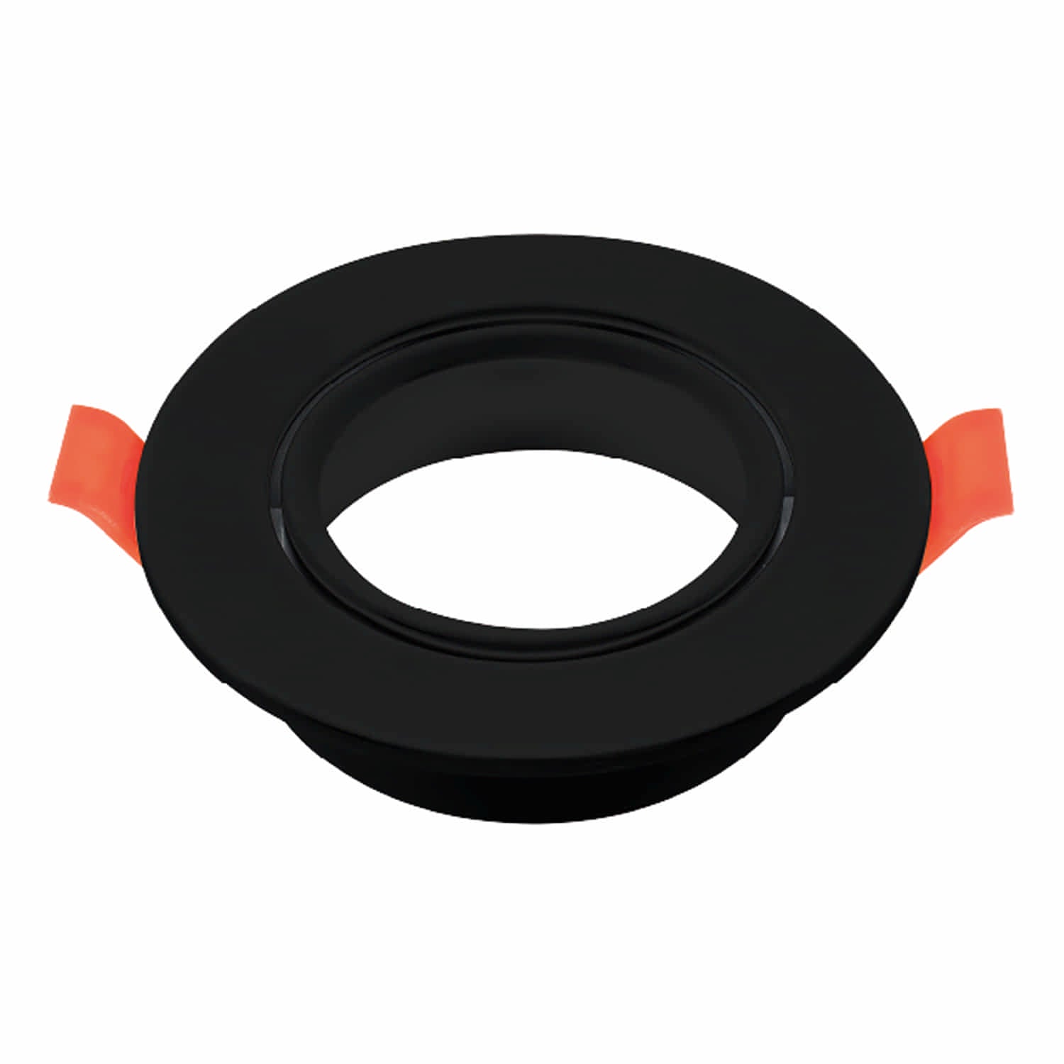 Aro empotrable soporte Ojo de Buey 1XGU10 aluminio negro para Interior y Exterior. Φ88x25mm. Dirigible. Redondo. Incrustable