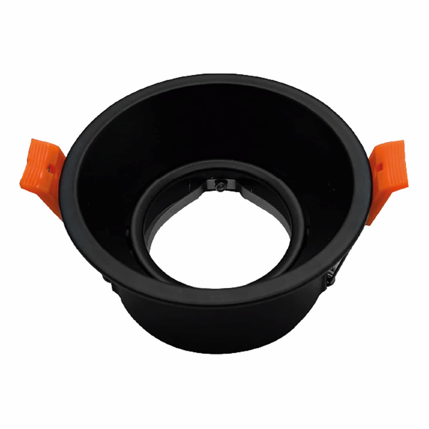 Aro empotrable soporte Ojo de Buey 1xGU10 Aluminio Negro para Interior y Exterior. Direccionable. Redondo. Incrustable