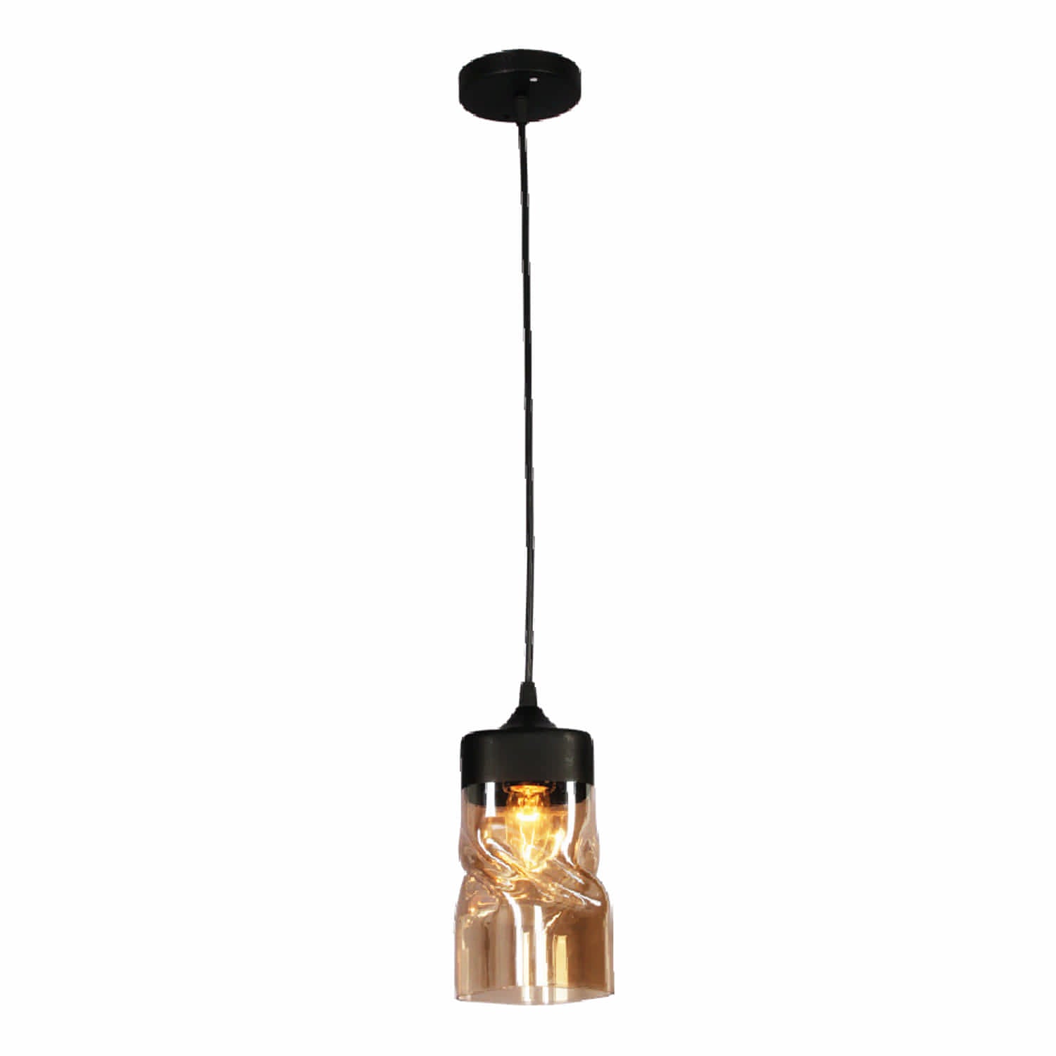 Lámpara Colgante Negra 1XE27 Diseño Moderno Minimalista 120x120x240mm