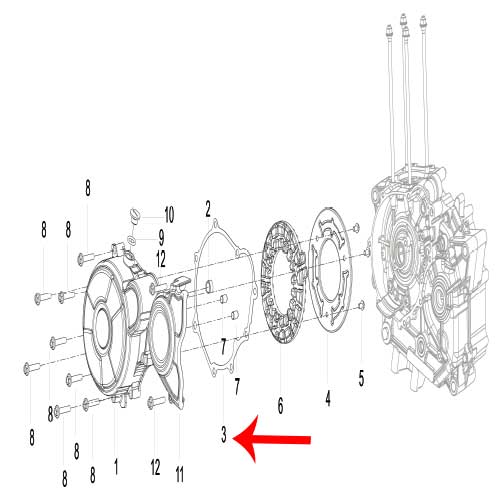 Empacadura de tapa izquierda