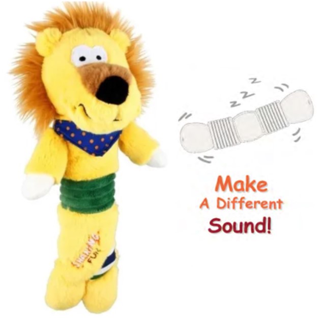 Juguete Plush Leon amarillo para mascota