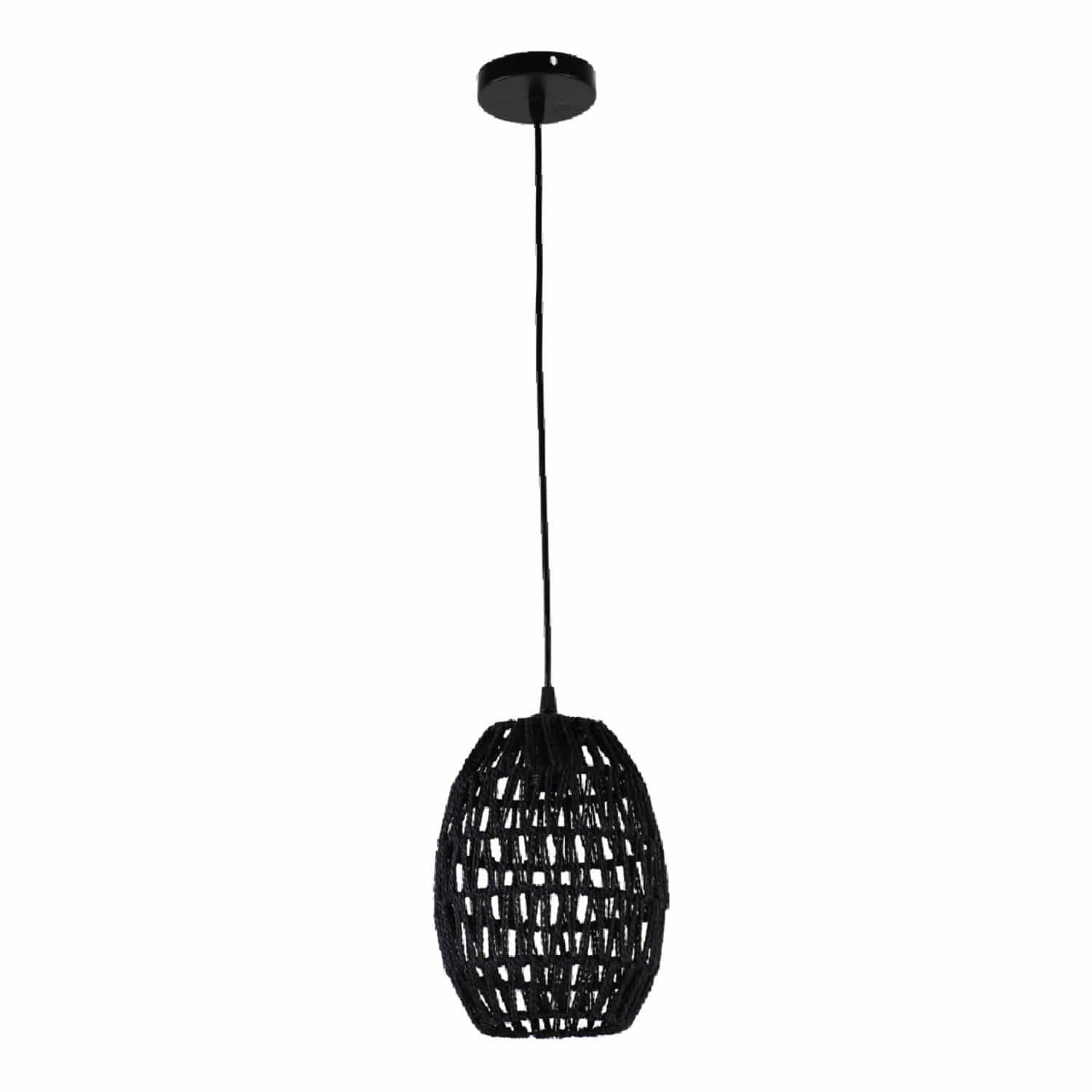 Lámpara Colgante Negra  1XE27 180x1235mm Elegancia Natural