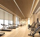 Lampara colgante Lineal comercial 1.5m Blanca frosted 7000lm DIP 35-50W ajustable 4000K/5000K/6500K CRI90 3 Cables AC100-227V