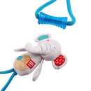 Peluche Elefante de tela con cuerda para mascota