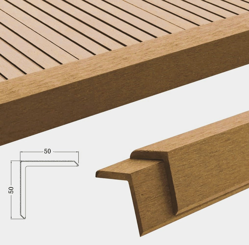 Angulo Remate Deck Teca WPC Exteriores 50x50x2900mm