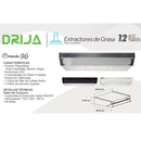 Extractor de grasa Compacta 90. Color negro.