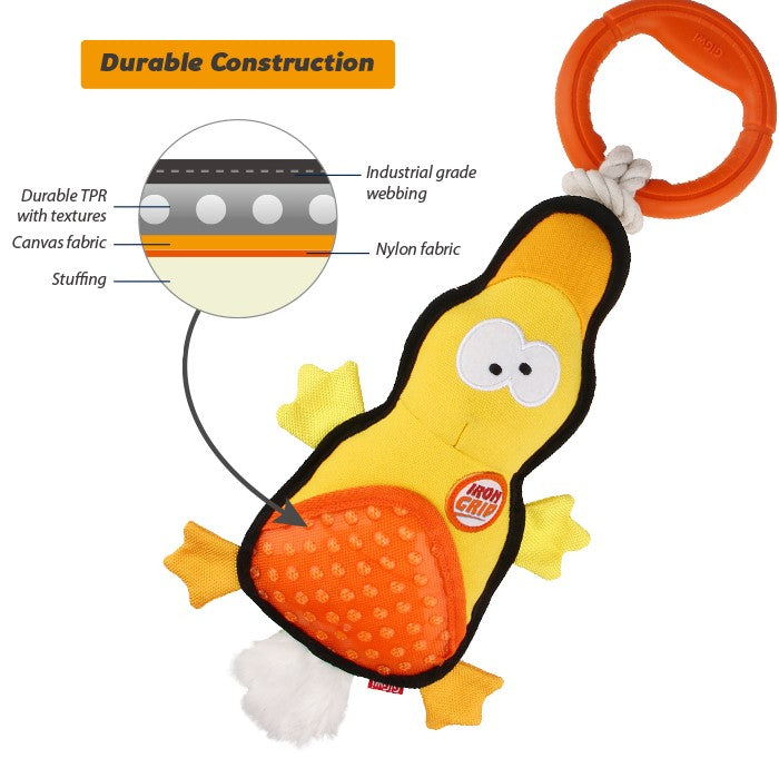 Juguete Iron grip Pato cuerda para mascota