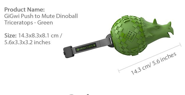 Juguete Dinoball Triceraptops verde mascota