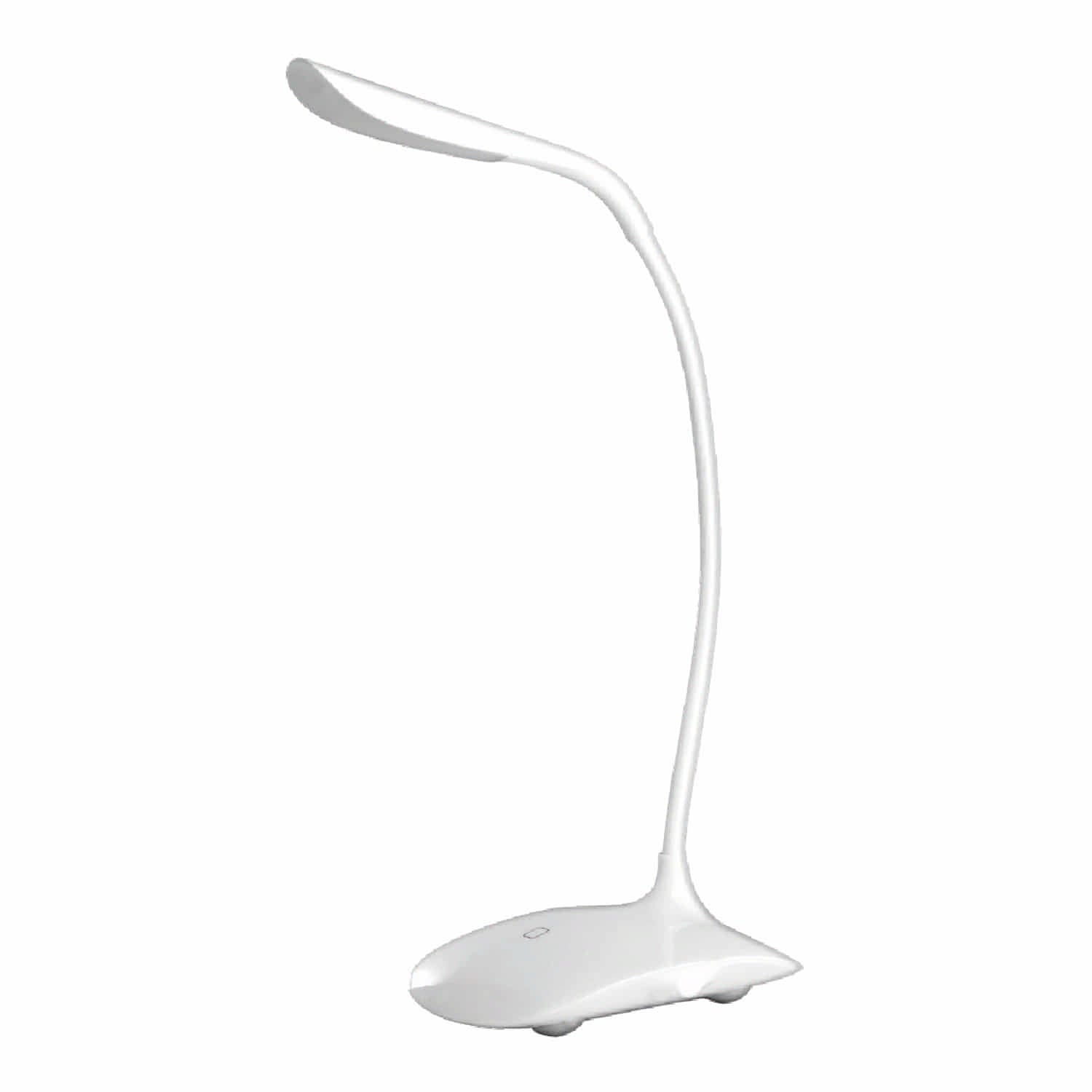 Lámpara de Mesa Blanca LED 3W 300lm Luz Fría 6000K 150x130x450mm Elegante y Funcional.