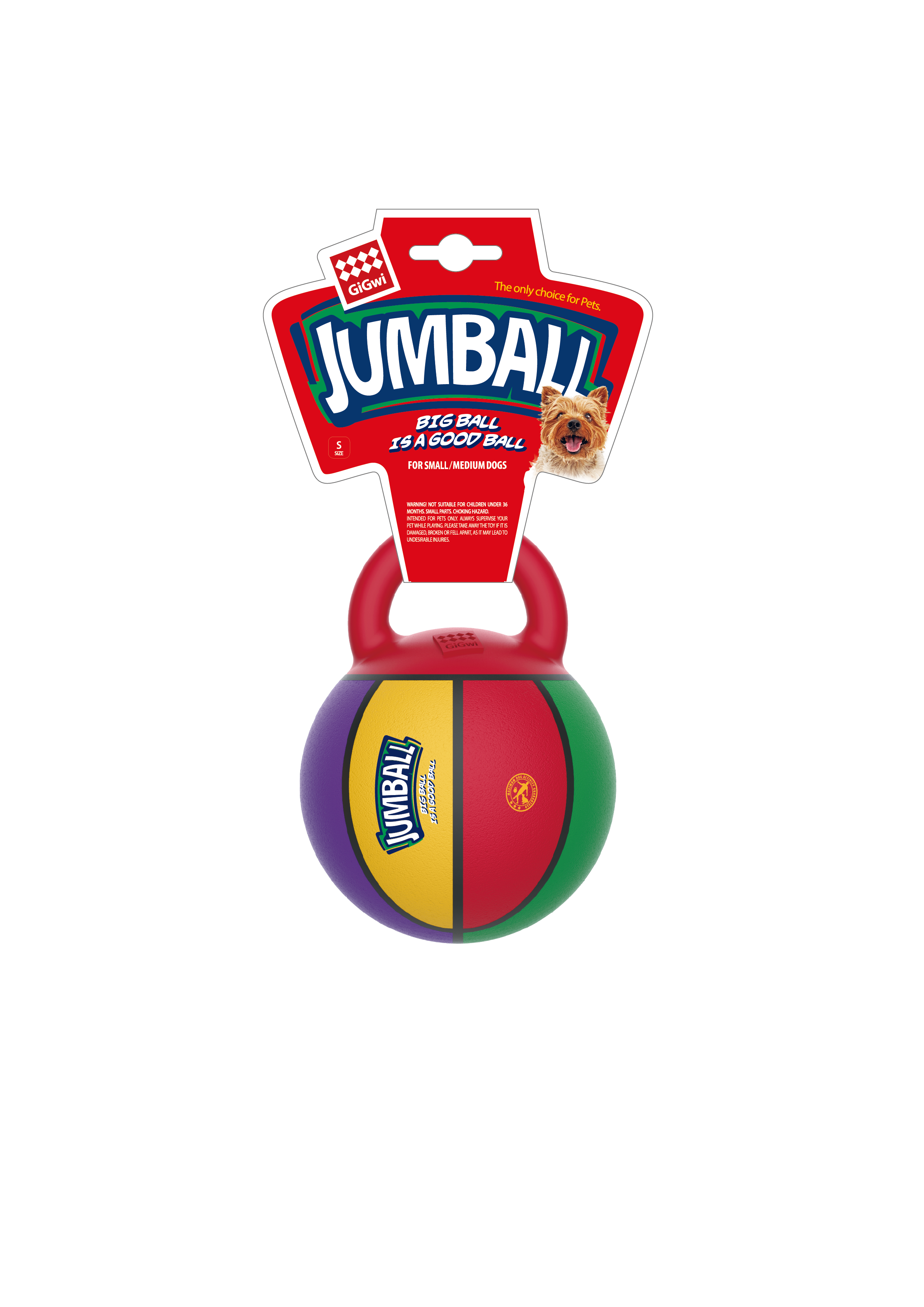 Pelota JUMBALL Small multicolor para mascota