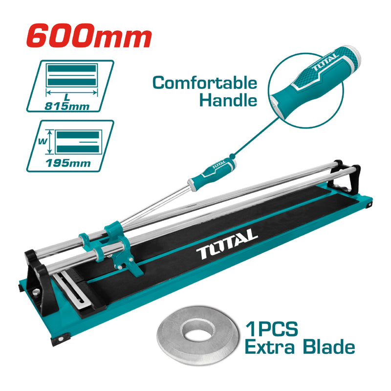 Cortador de azulejos 600mm. Max espesor 16mm corte. Trae 2 ruedas de carburo de tungsteno