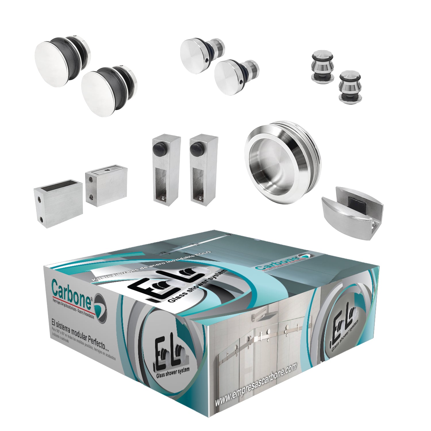 Kits de herrajes EOLO para puetas de baño corredizas