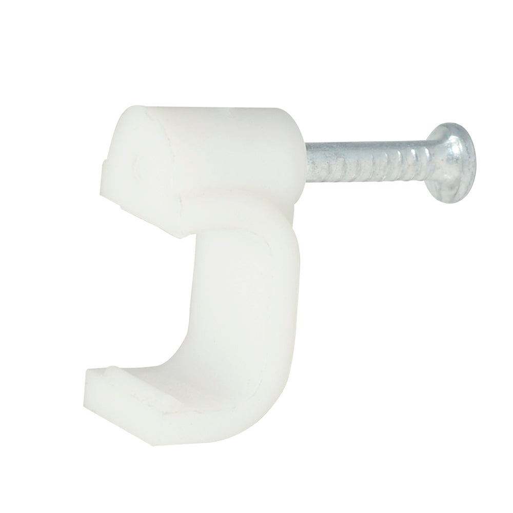 Grapas para cable dúplex, blanco 20pz Surtek