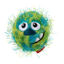 Pelota crazy ball tela verde para mascota