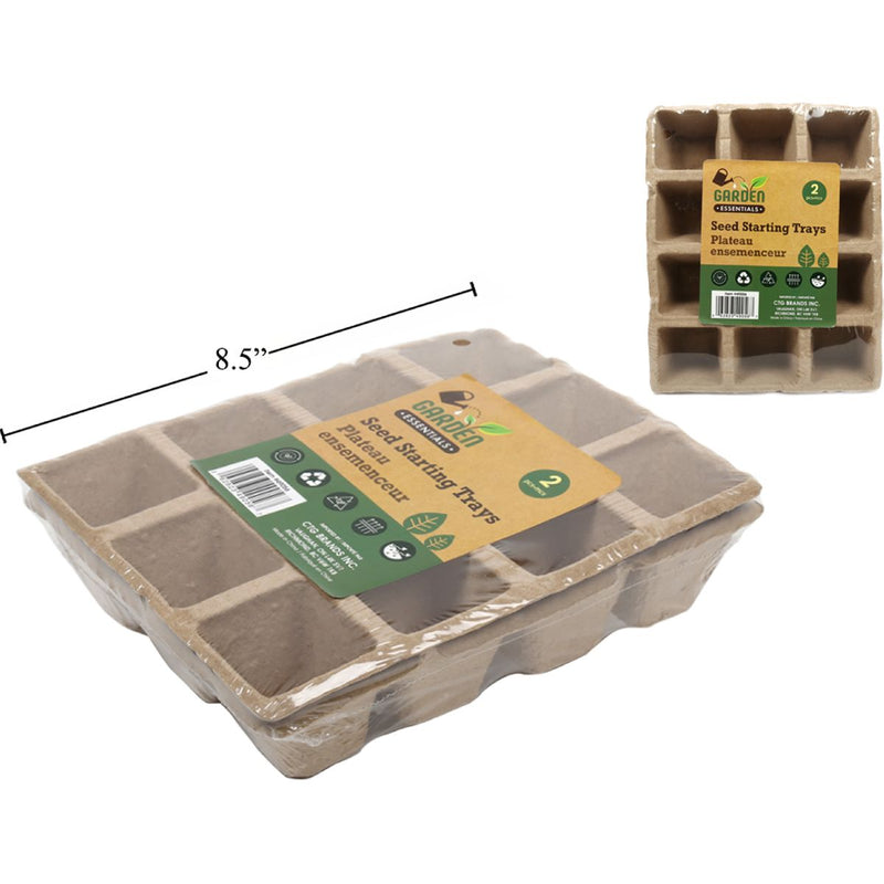 Bandejas de germinacion de semillas de 2 piezas, 8.3x6.7x2 "