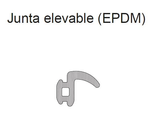 Junta EPDM de Estanqueidad para Serie Elevable Europa. Color Negro