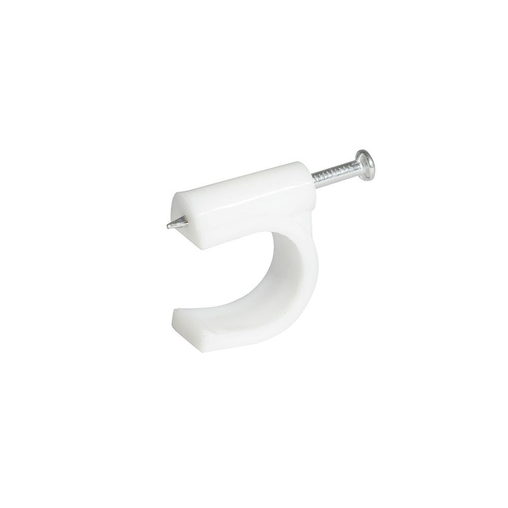 Grapas para cable coaxial, blanco (20 piezas) Surtek