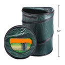 Bote de basura colapsable para acampar con cremallera y asa, 19 "x 24"