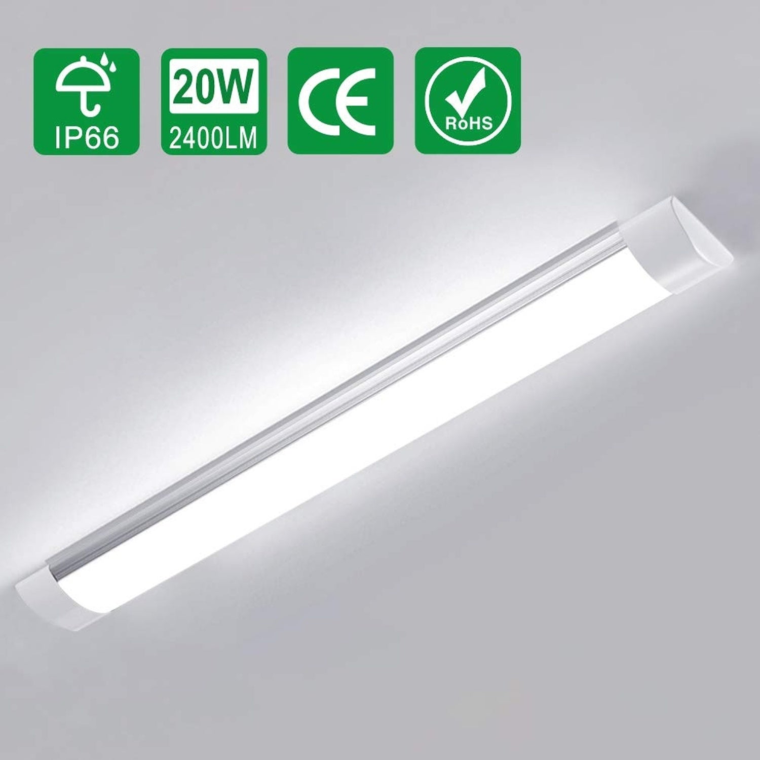 Lámparas LED lineales comerciales colgantes Rectangulares de Sobreponer. 120Volt. 60Hz.