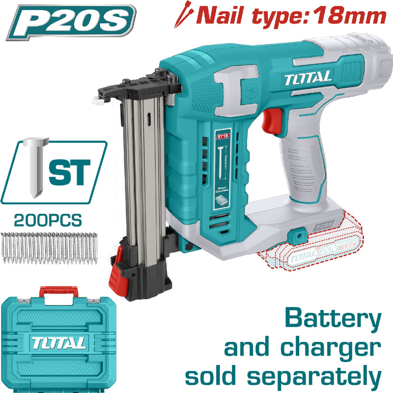 Clavadora concreto inalámbrica 20V  Clavos tipo ST 18mm Capacidad clavos: 65 piezas Bateria y Cargador por separado.  Pistola Clavadora Cemento