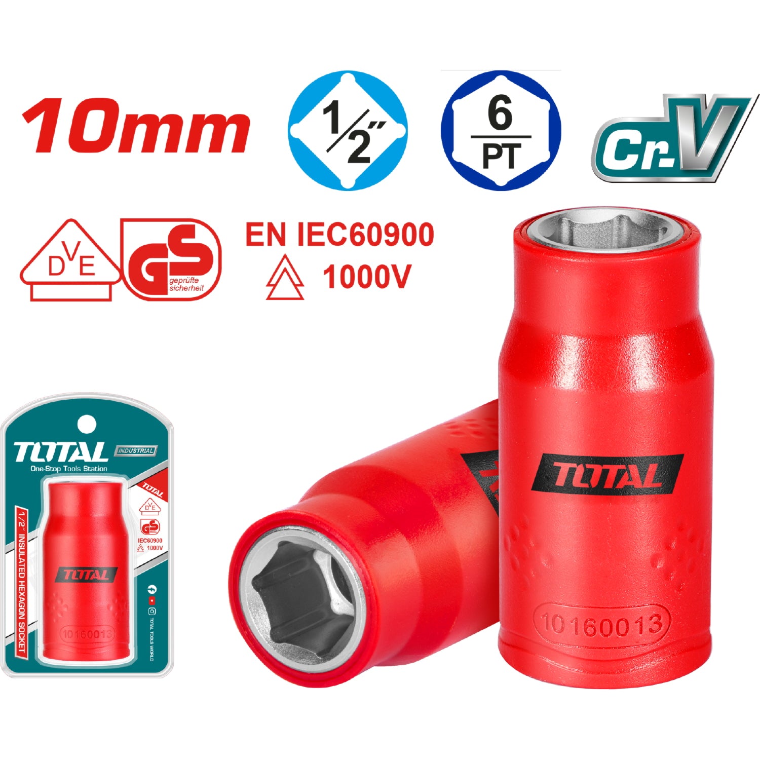 Dados hexagonales aislados 1/2"