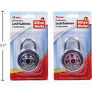 Candado de combinación de 45 mm, cromado  (1pza) (Viene en colores variados al azar)