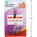 Clips para porta credenciales de 4 piezas, b / c