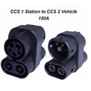 Adaptador de enchufe carga rápida DC CCS1 americano a puerto carro DC CCS2 Europeo