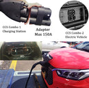 Adaptador de enchufe carga rápida DC CCS1 americano a puerto carro DC CCS2 Europeo