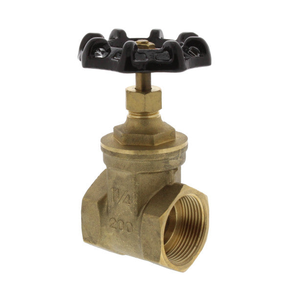 Llave de paso de compuerta con rosca de 1 1/4"  bronce