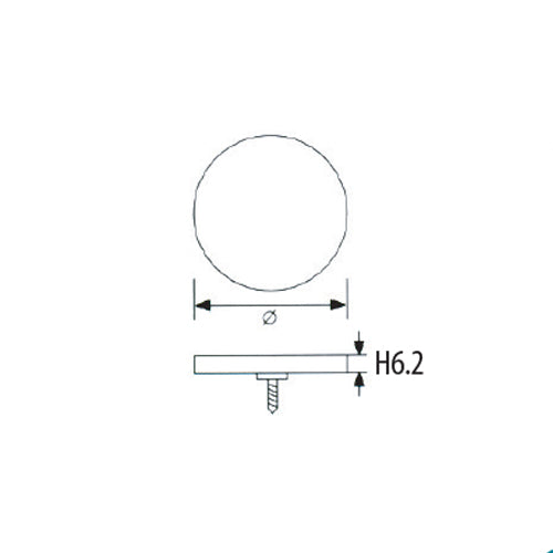 Tapitas decorativas  de 16 mm. Satinada ( se vende por unidad)