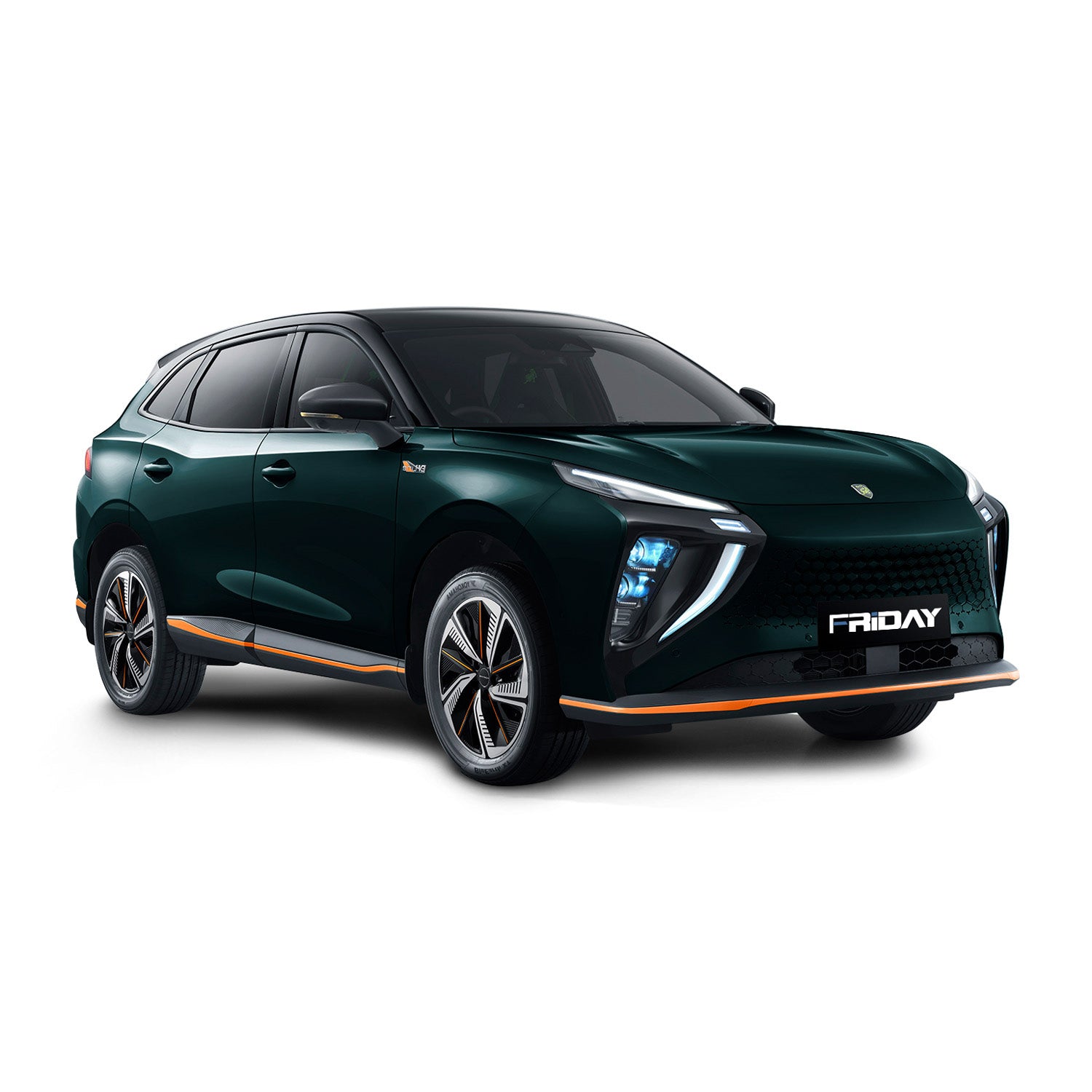 Camioneta eléctrica SUV EV Friday 600km Forthing Version Noble type 360° Cam Color Cyan/ Int. Negro