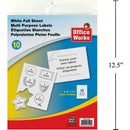 Etiquetas de hoja completa de 10 piezas, 8.5 "x11", multipropósito